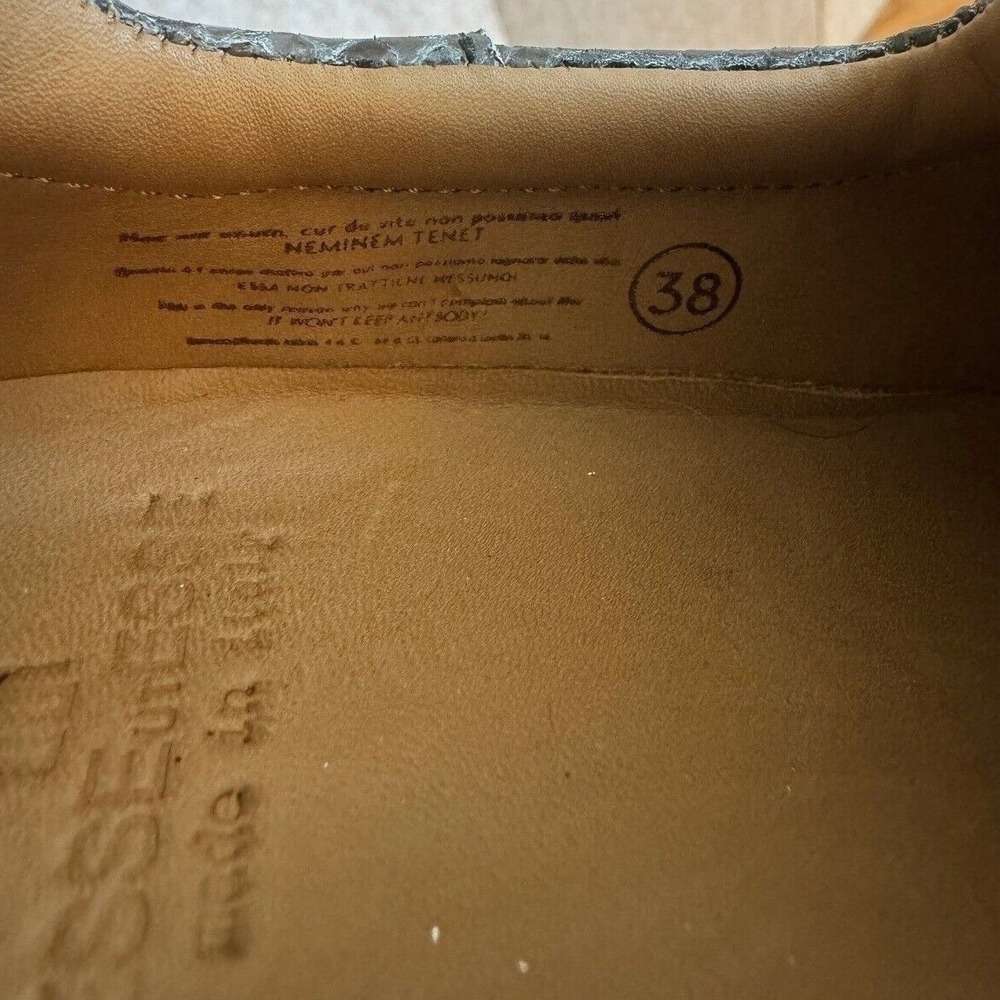 Esse Ut Esse Python Embossed Leather Slip-On Snea… - image 4